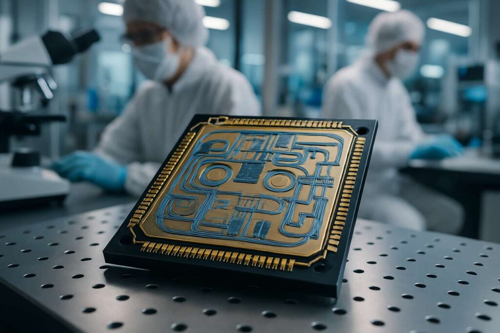 Scientists realize a three-qubit quantum register in a silicon photonic chip