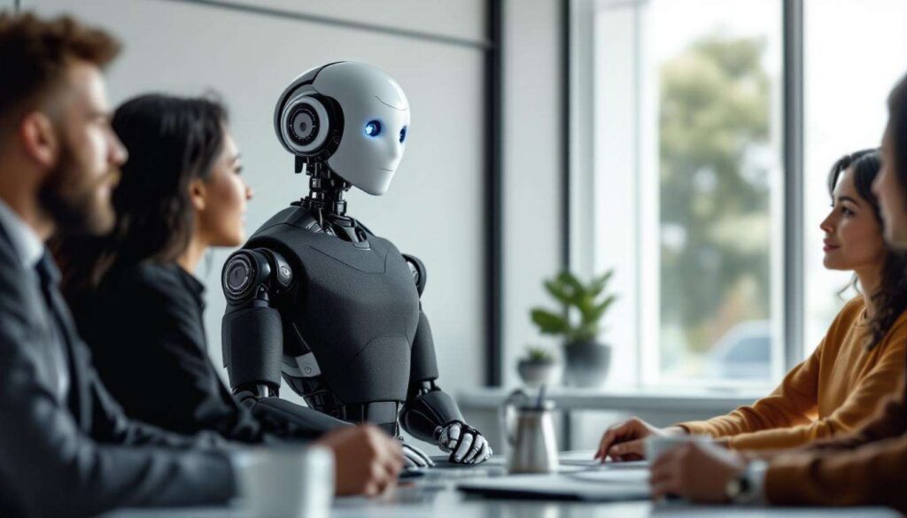Humanoid robot responds cautiously to AI boom debate, avoids calling it a bubble